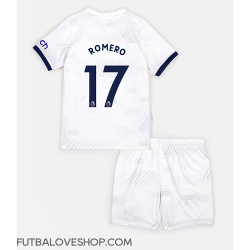 Dres Tottenham Hotspur Cristian Romero #17 Domáci pre deti 2023-24 Krátky Rukáv (+ trenírky)